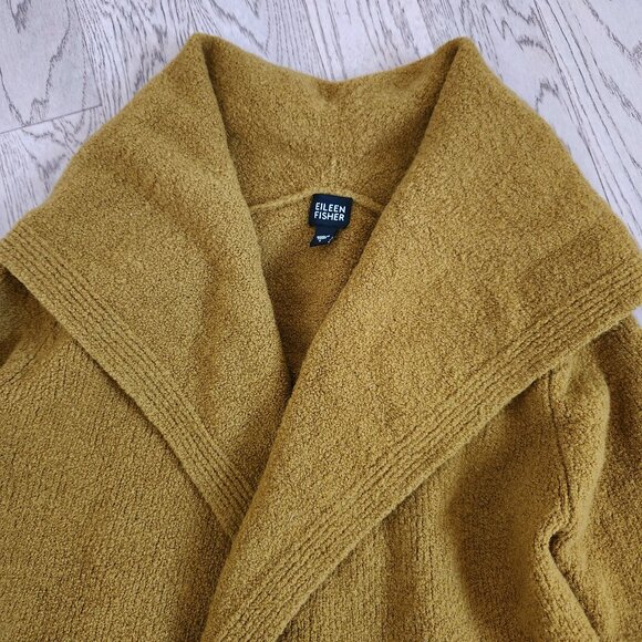 Eileen fisher Wool Blend Bouclé Hooded Jacket Large - Picture 6 of 10